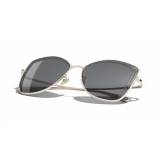 Chanel - Butterfly Sunglasses - Gold Gray - Chanel Eyewear