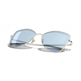 Chanel - Butterfly Sunglasses - Gold Light Blue - Chanel Eyewear