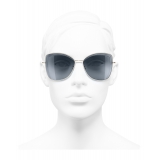 Chanel - Butterfly Sunglasses - Gold Light Blue - Chanel Eyewear