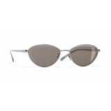 Chanel - Cat Eye Sunglasses - Dark Silver Brown - Chanel Eyewear