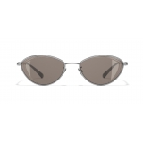 Chanel - Cat Eye Sunglasses - Dark Silver Brown - Chanel Eyewear