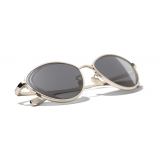 Chanel - Cat Eye Sunglasses - Gold Gray - Chanel Eyewear