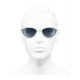 Chanel - Occhiali Cat Eye da Sole - Oro Azzurro - Chanel Eyewear