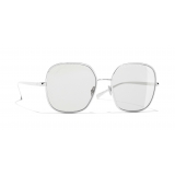 Chanel - Square Sunglasses - Silver Light Gray - Chanel Eyewear