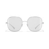 Chanel - Square Sunglasses - Silver Light Gray - Chanel Eyewear