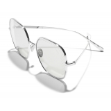 Chanel - Occhiali Quadrati da Sole - Argento Grigio Chiaro - Chanel Eyewear