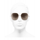 Chanel - Occhiali Quadrati da Sole - Oro Marrone - Chanel Eyewear