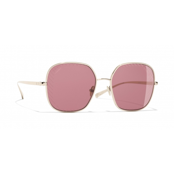 chanel pink square sunglasses