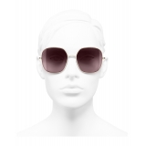 Chanel - Occhiali Quadrati da Sole - Oro Borgogna - Chanel Eyewear