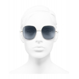 Chanel - Square Sunglasses - Gold Light Blue - Chanel Eyewear