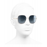 Chanel - Occhiali Quadrati da Sole - Oro Azzurro - Chanel Eyewear