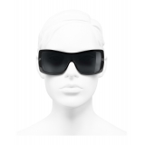 Chanel - Occhiali da Sole a Maschera - Nero Grigio - Chanel Eyewear