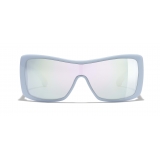 Chanel - Shield Sunglasses - Light Blue Mirror - Chanel Eyewear