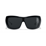 Chanel - Shield Sunglasses - Black Gray - Chanel Eyewear