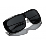 Chanel - Shield Sunglasses - Black Gray - Chanel Eyewear