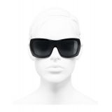 Chanel - Occhiali da Sole a Maschera - Nero Grigio- Chanel Eyewear