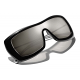 Chanel - Shield Sunglasses - Black White Gold - Chanel Eyewear