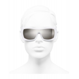 Chanel - Occhiali da Sole a Maschera - Bianco Oro Bianco - Chanel Eyewear