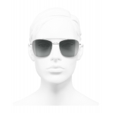 Chanel - Pilot Sunglasses - Silver Light Gray - Chanel Eyewear