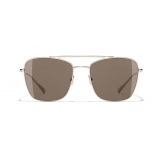 Chanel - Pilot Sunglasses - Gold Brown - Chanel Eyewear