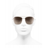 Chanel - Occhiali Modello Pilota da Sole - Oro Marrone - Chanel Eyewear