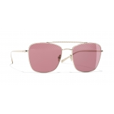 Chanel - Pilot Sunglasses - Gold Burgundy - Chanel Eyewear