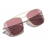 Chanel - Pilot Sunglasses - Gold Burgundy - Chanel Eyewear