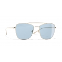 Chanel - Pilot Sunglasses - Gold Light Blue - Chanel Eyewear