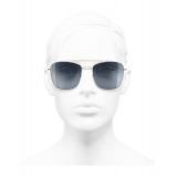 Chanel - Pilot Sunglasses - Gold Light Blue - Chanel Eyewear