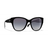 Chanel - Butterfly Sunglasses - Black Gray - Chanel Eyewear