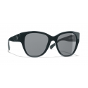 Chanel - Occhiali a Farfalla da Sole - Verde Scuro Grigio - Chanel Eyewear