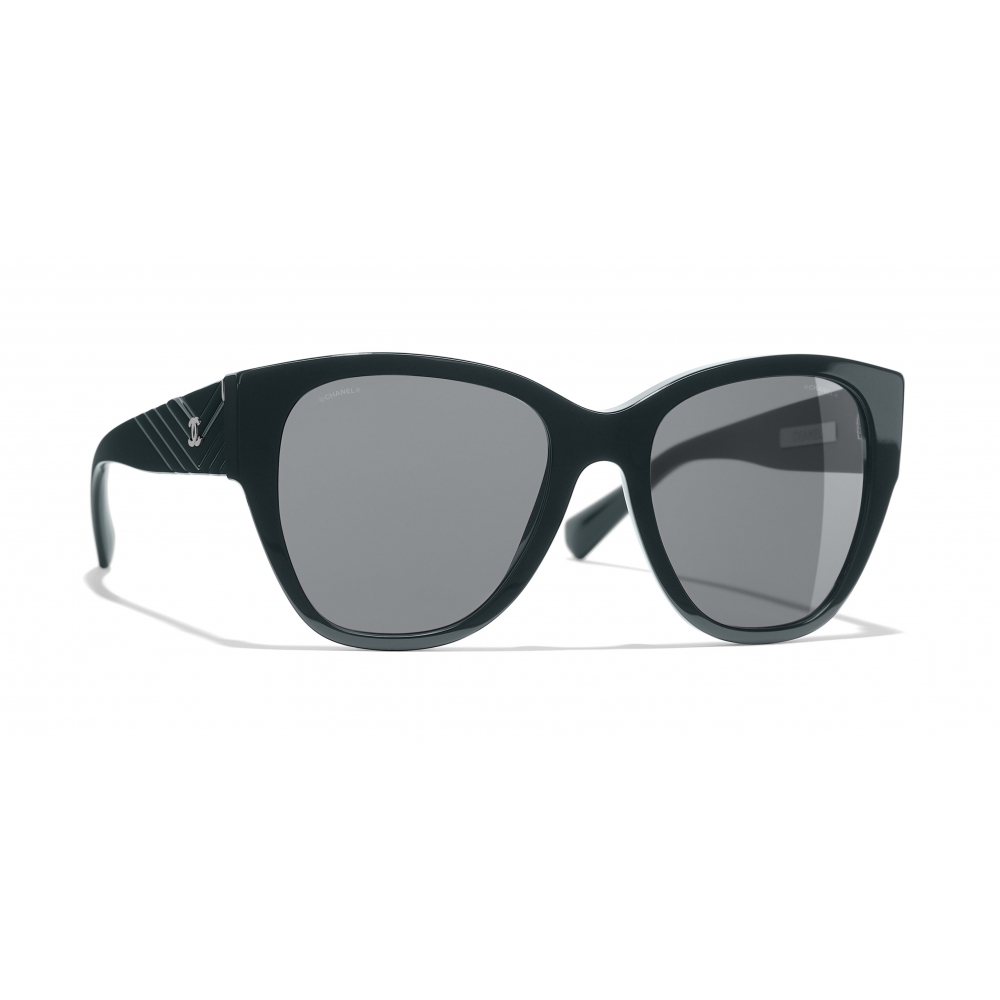 Chanel - Butterfly Sunglasses - Dark Green Gray - Chanel Eyewear - Avvenice