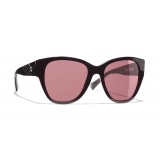 Chanel - Butterfly Sunglasses - Burgundy - Chanel Eyewear