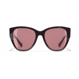 Chanel - Butterfly Sunglasses - Burgundy - Chanel Eyewear