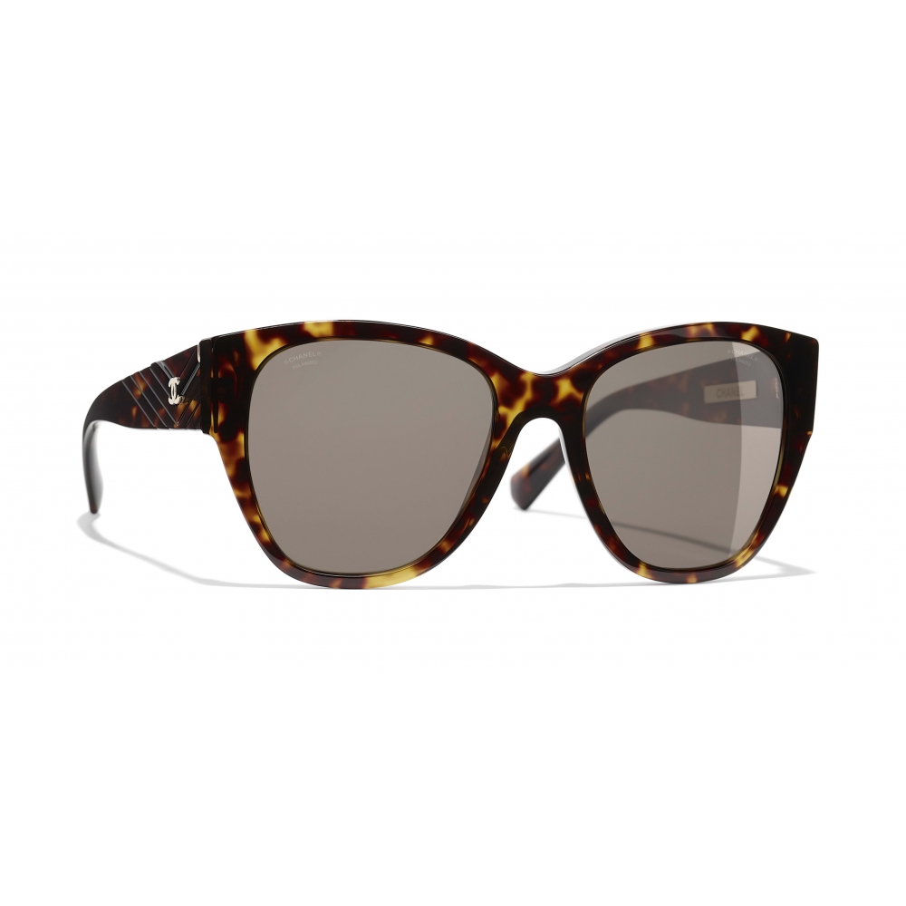 Chanel - Butterfly Sunglasses - Dark Tortoise Brown - Chanel