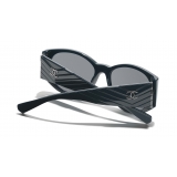 Chanel - Oval Sunglasses - Dark Green Gray - Chanel Eyewear