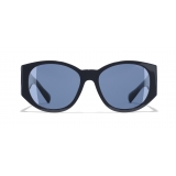 Chanel - Oval Sunglasses - Dark Blue - Chanel Eyewear