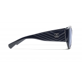 Chanel - Oval Sunglasses - Dark Blue - Chanel Eyewear