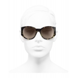 Chanel - Oval Sunglasses - Green Tortoise Brown - Chanel Eyewear