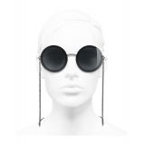 Chanel - Round Sunglasses - Dark Silver Gray - Chanel Eyewear