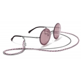 Chanel - Round Sunglasses - Dark Silver Pink - Chanel Eyewear