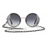 Chanel - Occhiali Rotondi da Sole - Oro Grigio - Chanel Eyewear