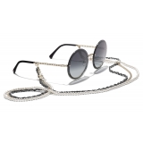 Chanel - Occhiali Rotondi da Sole - Oro Grigio - Chanel Eyewear