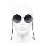 Chanel - Occhiali Rotondi da Sole - Oro Grigio - Chanel Eyewear