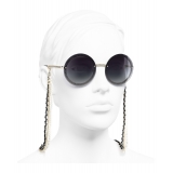 Chanel - Occhiali Rotondi da Sole - Oro Grigio - Chanel Eyewear