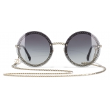 Chanel - Occhiali Rotondi da Sole - Oro Grigio Graduato - Chanel Eyewear