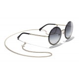 Chanel - Occhiali Rotondi da Sole - Oro Grigio Graduato - Chanel Eyewear