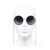 Chanel - Occhiali Rotondi da Sole - Oro Grigio Graduato - Chanel Eyewear