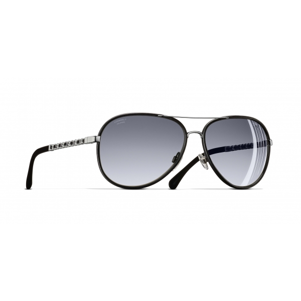 screech Forvirre At deaktivere Chanel - Pilot Sunglasses - Black Gray - Chanel Eyewear - Avvenice