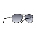 Chanel - Pilot Sunglasses - Black Gray - Chanel Eyewear